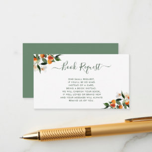 citrus oranges little cutie book request card