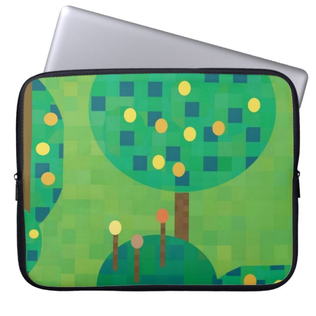 Citrus orchard or garden laptop sleeve (Front)