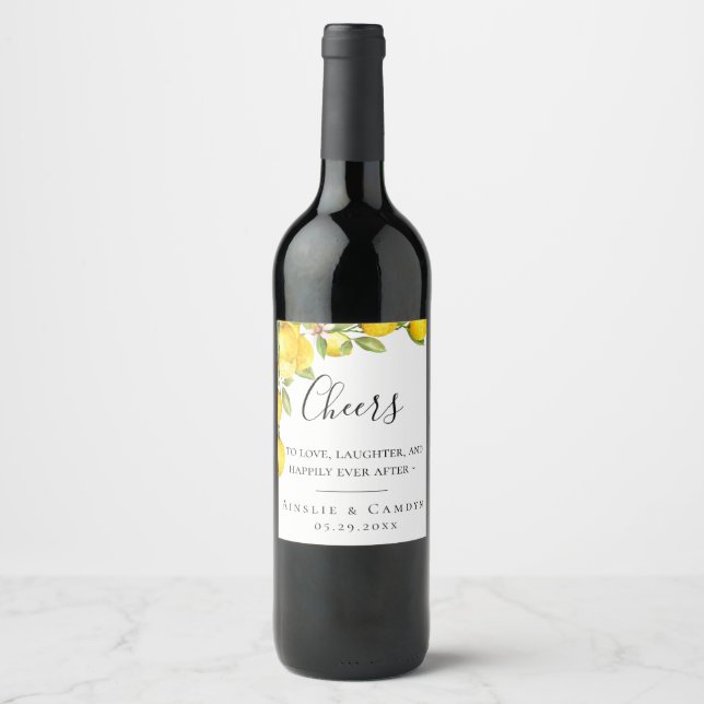 Citrus Orchard Personalised Wine Label (Front)
