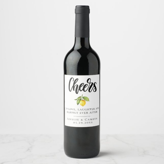 Citrus Orchard Personalised Wine Label (Front)