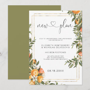 Citrus Orchard   Postponed Wedding Announcement