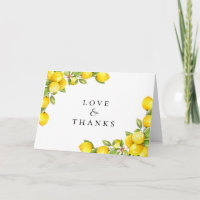 Citrus Orchard Wedding Photo Thank You Card