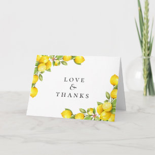 Citrus Orchard Wedding Photo Thank You Card
