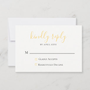Citrus Orchard Wedding RSVP Card