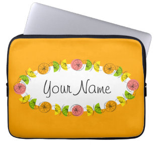 Citrus Oval Orange laptop sleeve