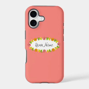 Citrus Oval Pink Name iPhone case