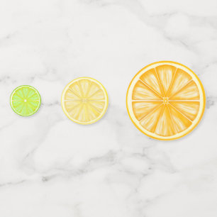 Citrus Party Bright Lemon Lime Orange Confetti
