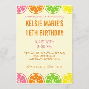 Citrus Party Invitation