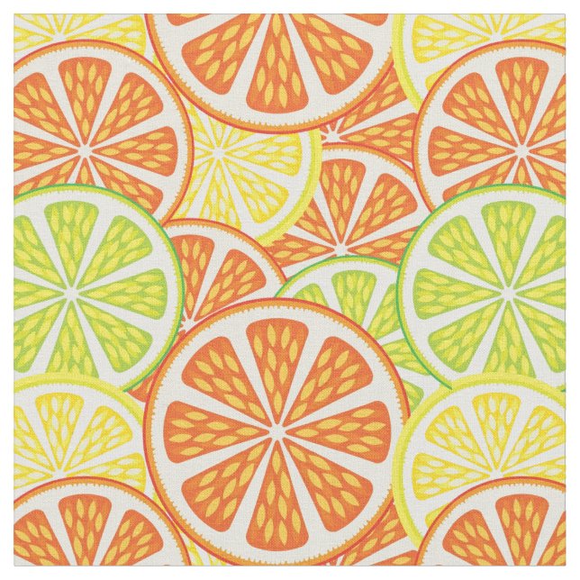 Citrus Pattern 2 Fabric (Close Up)