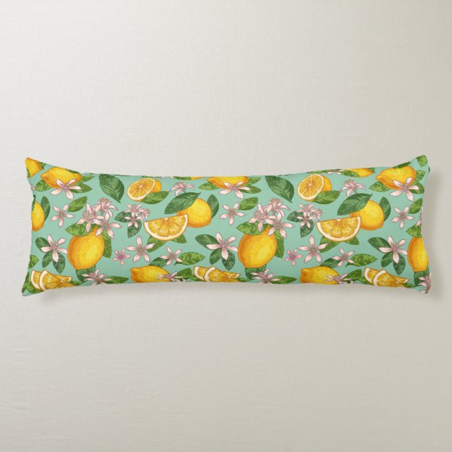 Citrus Pattern Body Pillow (Front)