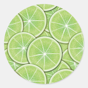 Citrus Pattern Classic Round Sticker