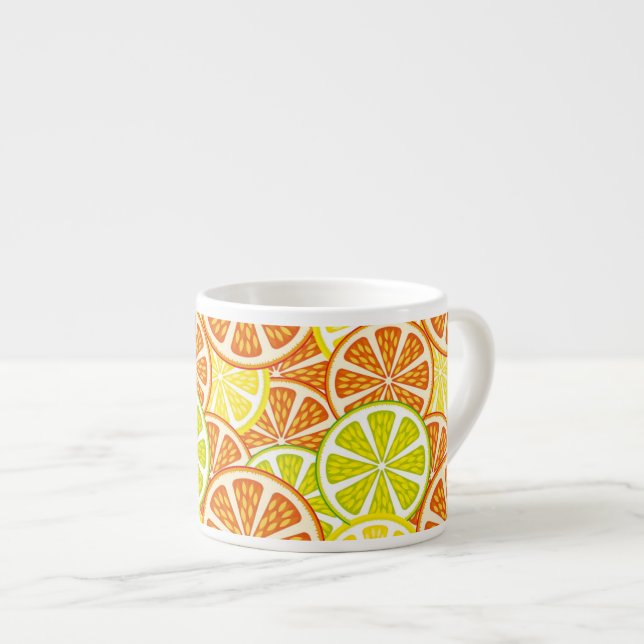 Citrus pattern espresso cup (Front Right)