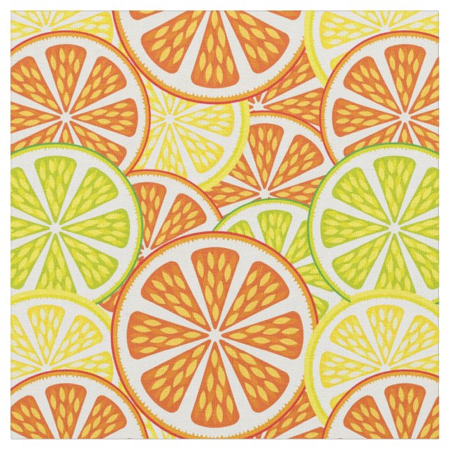 Citrus pattern fabric (Close Up)