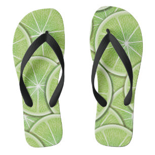 Citrus Pattern Flip Flops
