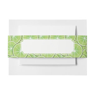 Citrus Pattern Invitation Belly Band