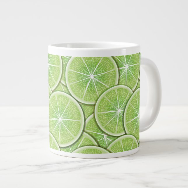 Citrus Pattern Large Coffee Mug (Front Right)