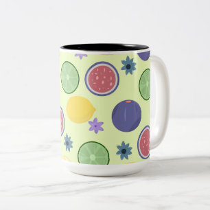 Citrus Pattern Mug – Lemon, Fig & Lime