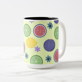 Citrus Pattern Mug – Lemon, Fig & Lime
