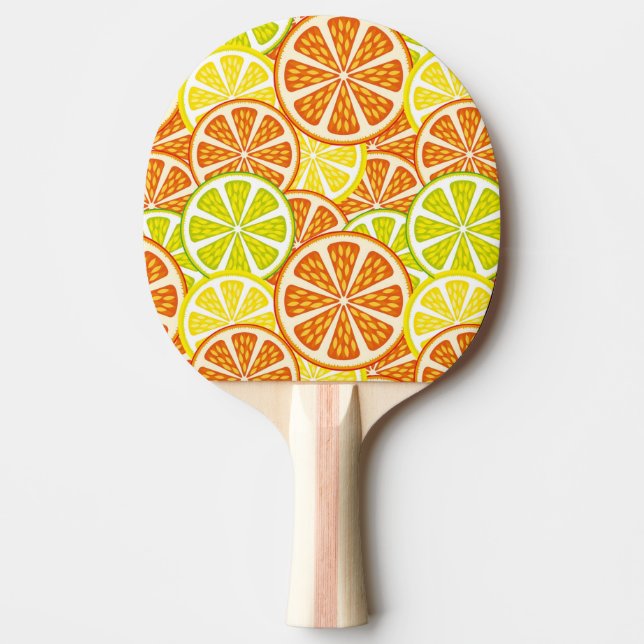 Citrus pattern ping pong paddle (Front)