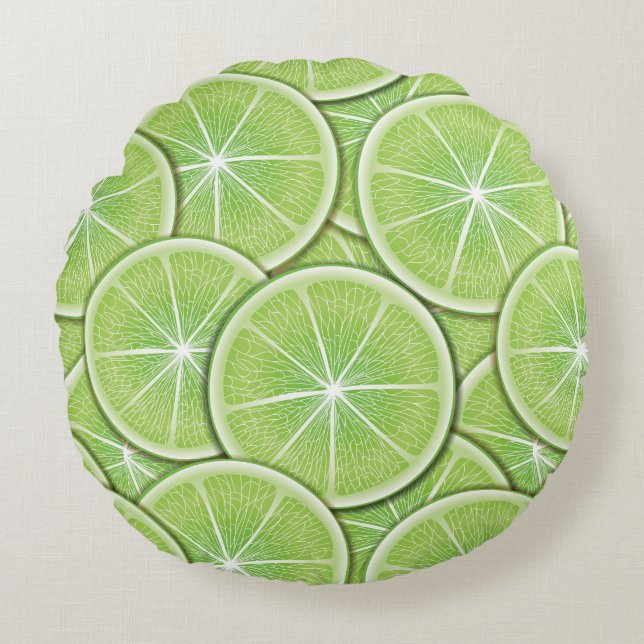 Citrus Pattern Round Cushion (Front)