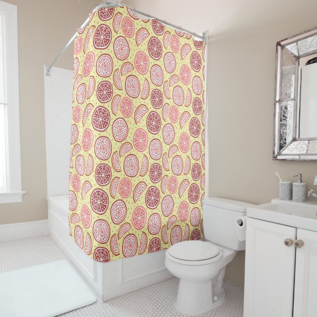 Citrus Pattern shower curtain (In Situ)