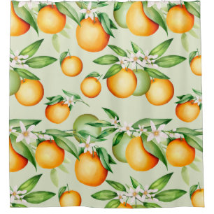 Citrus Pattern Shower Curtain