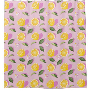 Citrus Pattern Shower Curtain