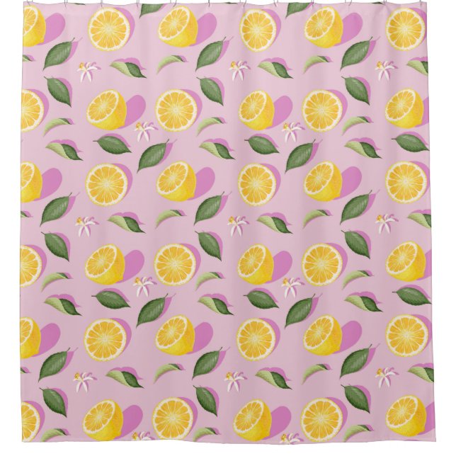 Citrus Pattern Shower Curtain (Front)