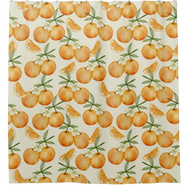 Citrus Pattern Shower Curtain (Front)