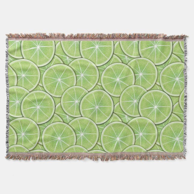 Citrus Pattern Throw Blanket (Front)