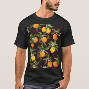 Citrus Pattern, Vintage Lemons Oranges. T-Shirt