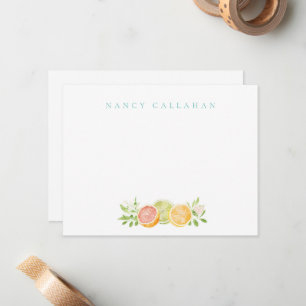 Citrus Personalised Note Card