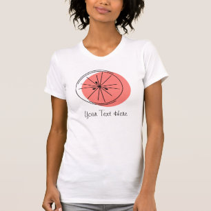 Citrus Pink Grapefruit 'Your Text' Ladies' t-shirt