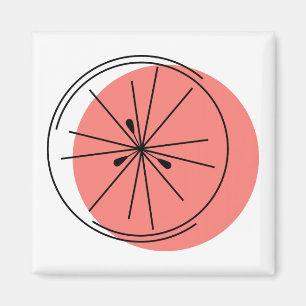 Citrus Pink magnet square