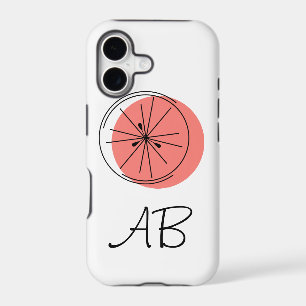 Citrus Pink Monogram iPhone case