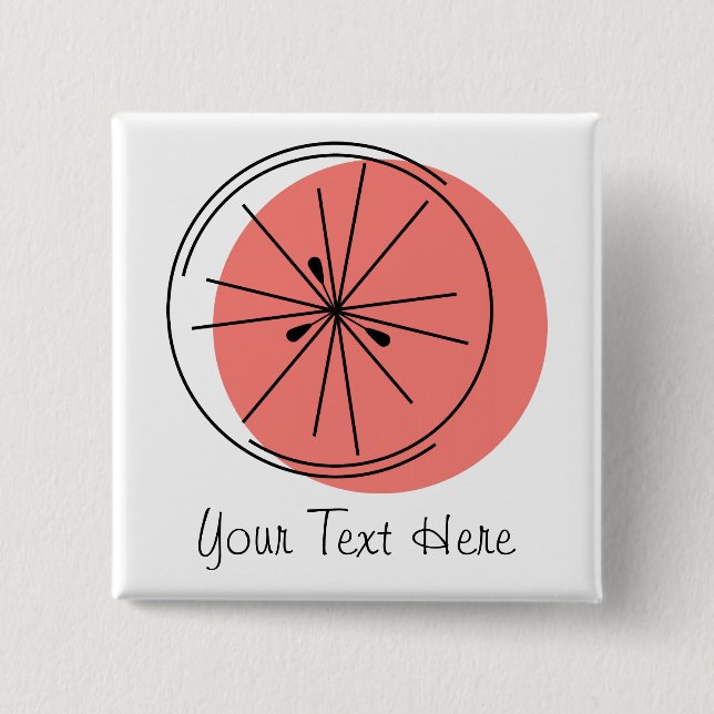 Citrus Pink Text button (Front)