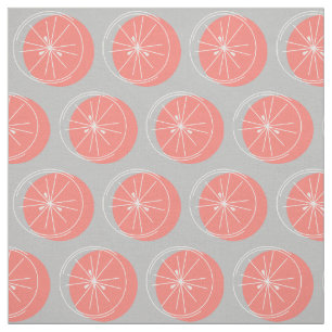 Citrus Pink White fabric grey
