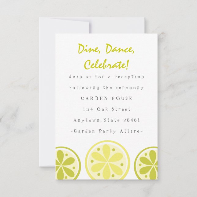 Citrus Reception Card (Front)