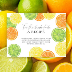 Citrus - Recipe for the bride to be Enclosure Card