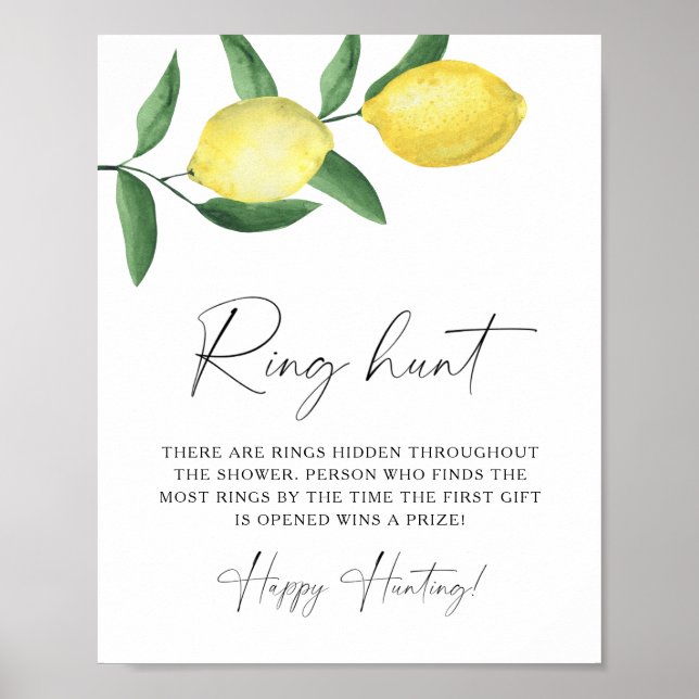 Citrus - Ring hunt bridal shower game Poster (Front)