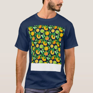 Citrus Seamless Pattern Lemon Lime Orange Mandarin T-Shirt
