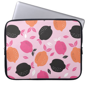 Citrus seamless pattern textile. illustration back laptop sleeve