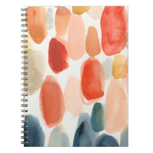 Citrus Season - Coral and Blue Stones Notebook