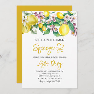 Citrus She Found Her Main Squeeze Bridal Shower  Invitation