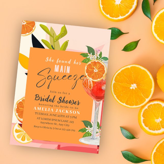Citrus She found her main squeeze Bridal Shower  Invitation (Creator Uploaded)