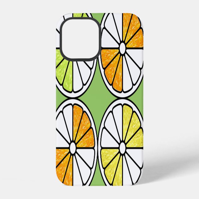 Citrus Slice Fruit, Summer Seamless. iPhone Case (Back)