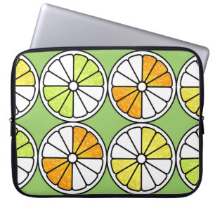 Citrus Slice Fruit, Summer Seamless. Laptop Sleeve