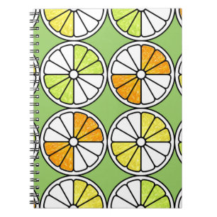 Citrus Slice Fruit, Summer Seamless. Notebook
