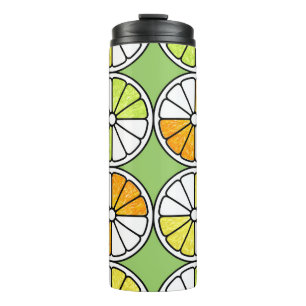 Citrus Slice Fruit, Summer Seamless. Thermal Tumbler