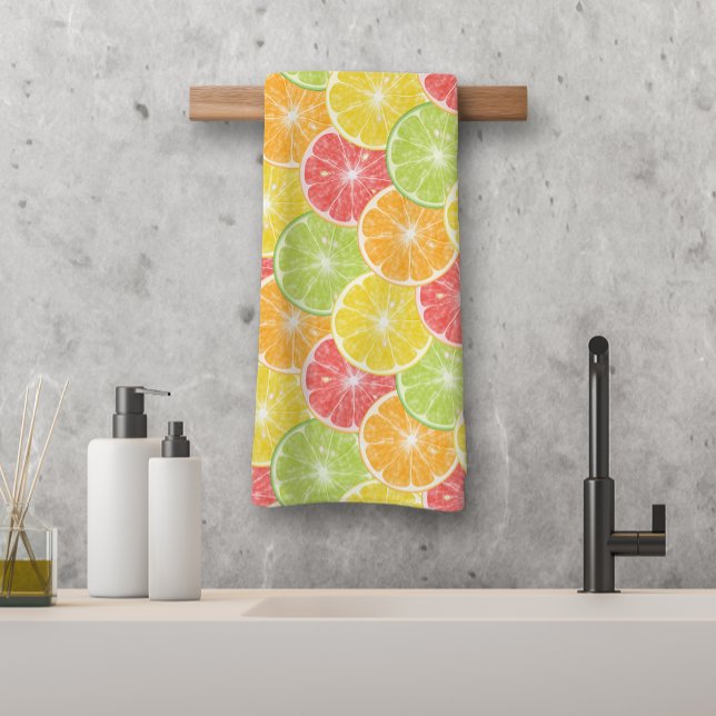 Citrus Slices Hand Towel (Citrus Slices Hand Towel (Bath towel and washcloth available))